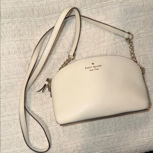 kate spade cream dome crossbody with gold chain accent